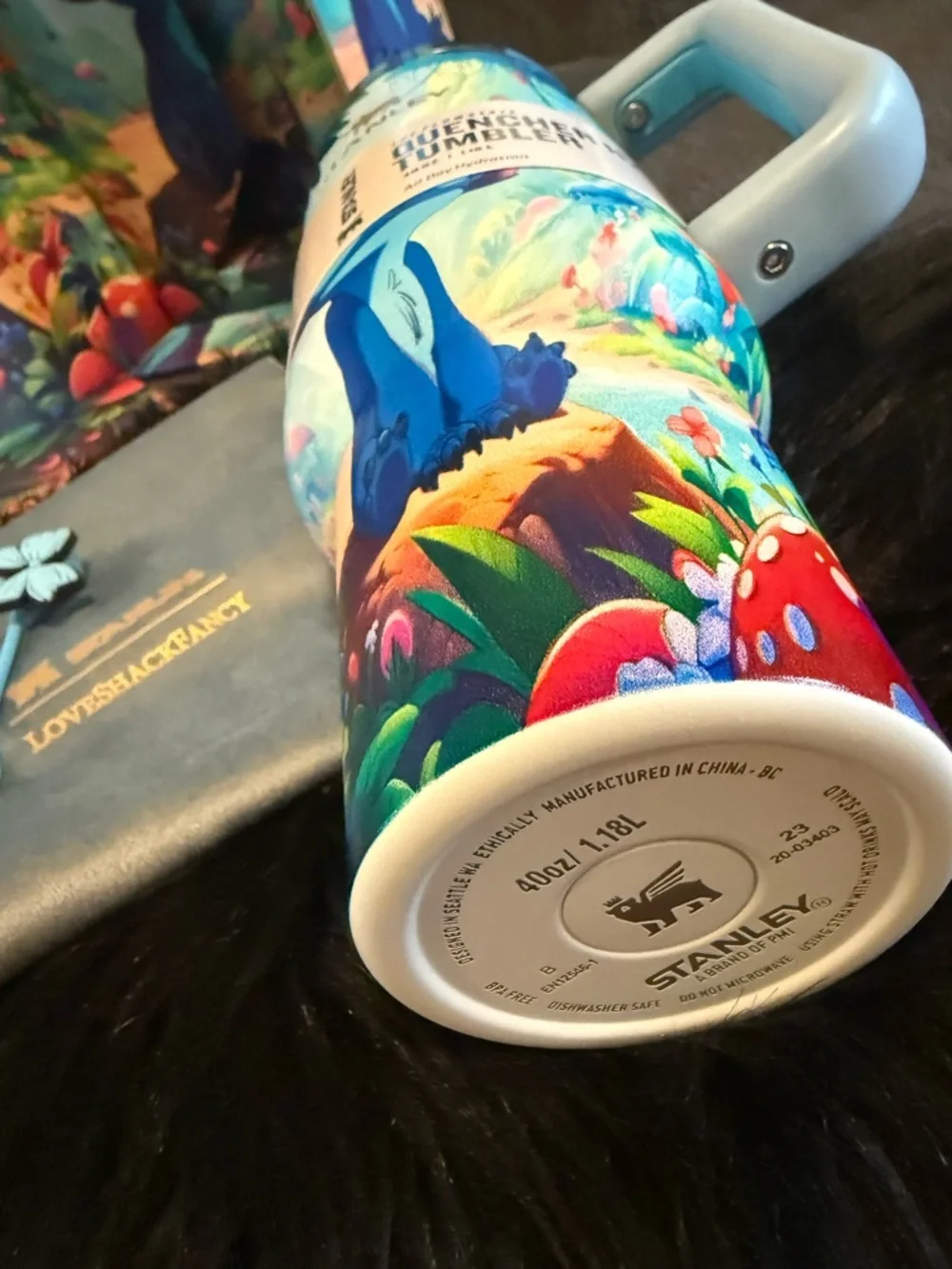 Stanley Quencher Tumbler with Blue & Teal Lilo & Stitch Art - Picture 4 of 7